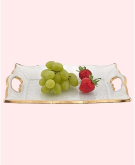 Hand Decorated Leaf Scalloped Edge 7 Hand Decorated Leaf Scalloped Edge 7