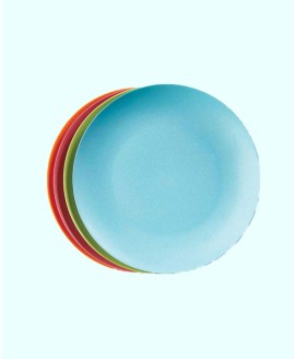 Bamboo Fiber Dinner Plates  Set of 4