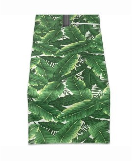 Banana Leaf Outdoor Table Runner with Zipper 14