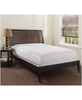 Breathable Microfiber Quilted Mattress Pad - White