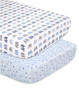 Sleepy Elephant Crib Sheets  Pack of 2 Sleepy Elephant Crib Sheets  Pack of 2
