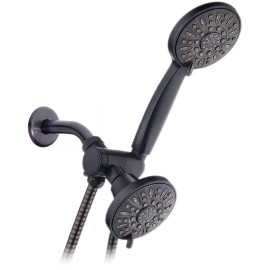 High-Pressure 48-Setting Dual Shower Head Combo with Extra-long 6 Foot Hose