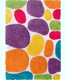 Plush Pebble Pattern Bath Rug
